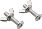 10PCS Stainless Steel Large Flat Head Screws M6x30 1/4 x 1-1/4 Sidewalk Bolts with 10 Wing Nuts