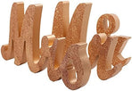 Mr and Mrs Signs Wedding Sweetheart Table Decorations, Wooden Freestanding Letters Wedding Shower Gift (Rose gold)
