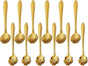 24PCS Gold Coffee Espresso Spoons, 5 Inch Stainless Steel Small Spoon for Dessert, Tea, Demitasse Stirring, Soup, Kitchen, Cafe or Bar