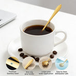 24PCS Gold Coffee Espresso Spoons, 5 Inch Stainless Steel Small Spoon for Dessert, Tea, Demitasse Stirring, Soup, Kitchen, Cafe or Bar