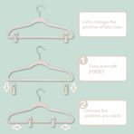 Velvet Hangers - Strong Finger Clips for Thin Pants (20pc, Beige)