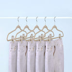 Velvet Hangers - Strong Finger Clips for Thin Pants (20pc, Beige)