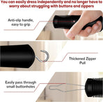 Button Hook with Zipper Pull, Button Assist Tool, Button Hook for Seniors, Disabled, Limited Hand Mobility, One Handed Button Helper Tool, Gifts for People with Disabilities, Easy to Use