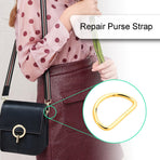 CooBigo 100 Pack 1" Metal D Ring for Purse Making Aprons Belts, Dee Rings Metal Buckle for Canvas Bags Webbing Leather Straps Wallets Crafts Pet Collar Backpack Hardware Assorted