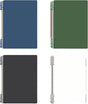 A5 Notebook Spiral Notebook Removable Spiral Binding Plastic Hardcover Journals 80 Sheets /160 Pages Lined Binding NoteBook for Writing Work School Supplies (A5 Grid -Blue Green Black white)