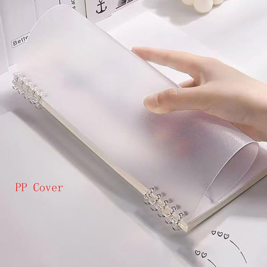 A5 Notebook Spiral Notebook Removable Spiral Binding Plastic Hardcover Journals 80 Sheets /160 Pages Lined Binding NoteBook for Writing Work School Supplies (A5 Grid -Blue Green Black white)