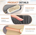 2 in 1 Scrub Suede Shoe Brush, Rubber Polish Eraser with Soft Bristle Brush for Suede Cleaner and Nubuck Brush (Black)