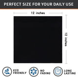 Homaxy 100% Cotton Dish Cloths, 8 Pack - 12 x 12 Inches, Black and Kitchen Towels and Dishcloths Set, 12 x 12 and 13 x 28 Inches, White & Black - Rear View