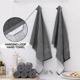 Homaxy Set of 8 Bulk Kitchen Towels Set, 12 x 12 Inches and 13 x 28 Inches, and Large Cotton Kitchen Hand Towels(18”x 28”, 6 Pack), Flat and Terry Dish Towels - Close-Up Angle