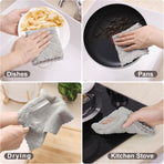 Homaxy 12 Pack Kitchen Dish Cloths (10 x 10 Inches, Grey) and Large Cotton Kitchen Hand Towels(18”x 28”, 6 Pack), Flat and Terry Dish Towels