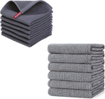 Homaxy 6-Pack Waffle Weave Kitchen Dish Cloths(12x12 Inches) and Flat and Terry Dish Towels(18”x 28”, 6 Pack), Large Cotton Kitchen Hand Towels