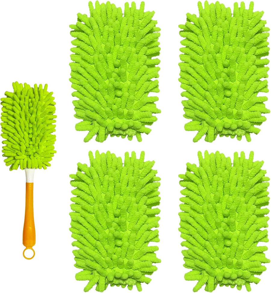 4+4 Reusable Duster Refill Compatible with Swiffer Hand Duster - 360 Heavy Duty Dusters Refills - Microfiber Ceiling Fan Duster for Swiffer Dusters Extended Handle(Handle is Not Included)