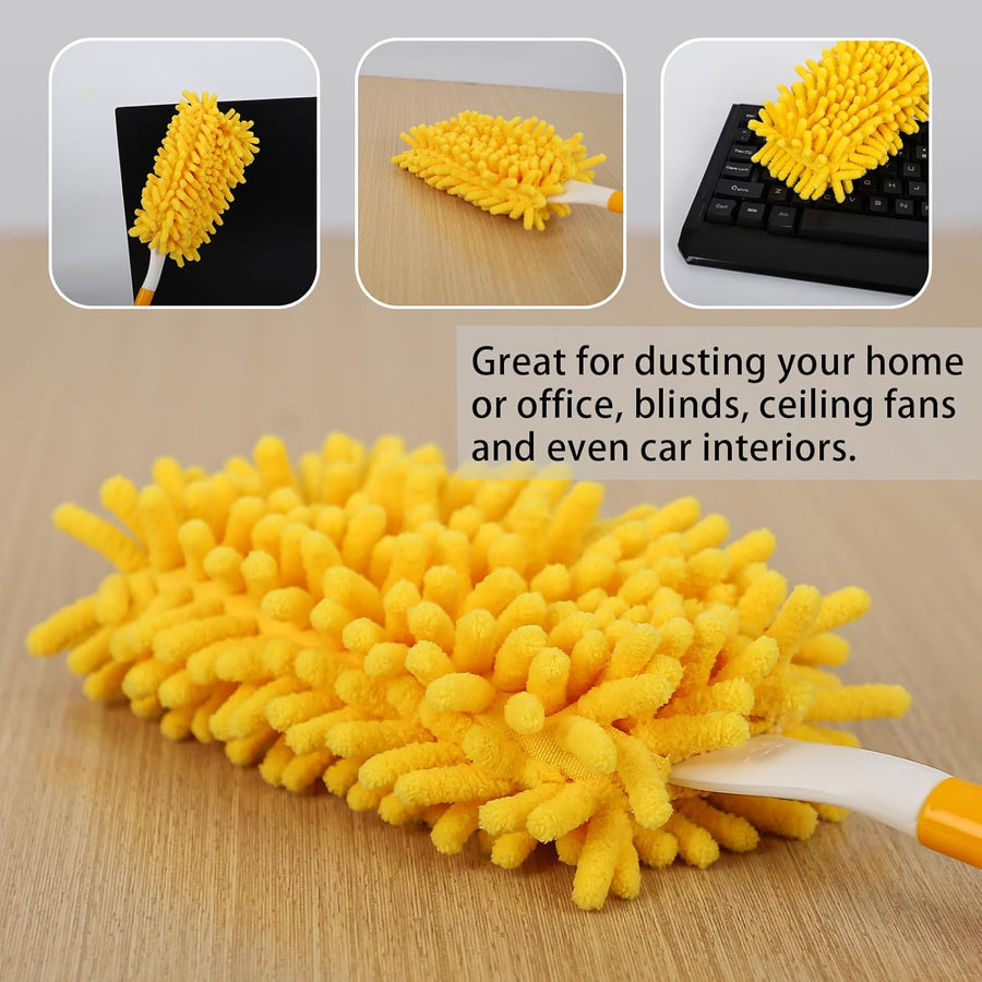4+4 Reusable Duster Refill Compatible with Swiffer Hand Duster - 360 Heavy Duty Dusters Refills - Microfiber Ceiling Fan Duster for Swiffer Dusters Extended Handle(Handle is Not Included)