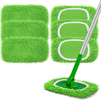 4 Pack Reusable Duster Refill for Swiffer Hand Duster & 6 Pack Reusable Microfiber Mop Pads for Swiffer Sweeper Mop
