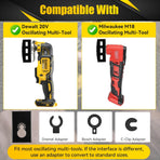 2 Pcs Square Slot Cutter, Drywall Outlet Cutter for Dewalt 20V & Milwaukee M18 Oscillating Multi-Tools, Hardened Steel Electrical Box Cutting Tool for Single Gang Wall Box, One-Step Cutting in Place