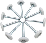 Garage Door Roller, White 1.8" Quiet Nylon Garage Door Wheels 4" Stem for Garage Track Replacement with Premium Sealed 11 Ball Bearing, 10 Packs