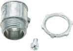 Xadnitu 25 Pieces 1/2" EMT Connectors, Set Screw Type Zinc Die-Cast Conduit Fitting for Electrical Box and Metal Enclosure Connection