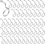 Xadnitu 50 Pieces 2" Diameter Screw Mount Bridle Rings, Heavy Duty Cable and Wire Support, Metal Cable Ring Hangers for Low Voltage Cable Wire Management