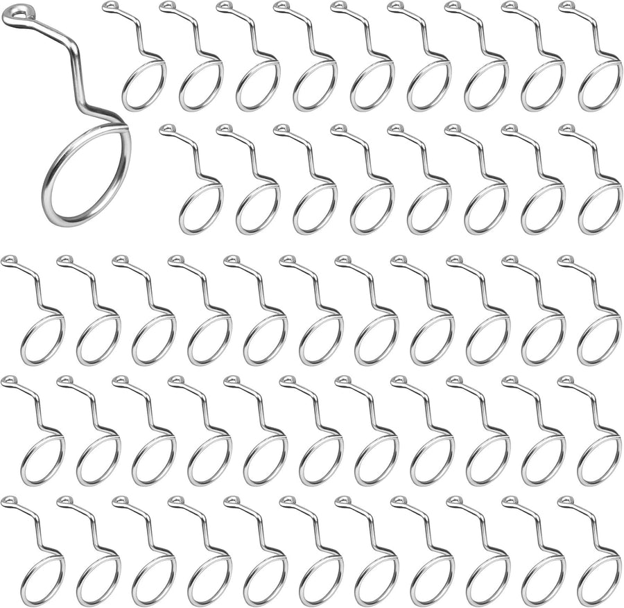 Xadnitu 50 Pieces 2" Diameter Screw Mount Bridle Rings, Heavy Duty Cable and Wire Support, Metal Cable Ring Hangers for Low Voltage Cable Wire Management