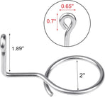 Xadnitu 50 Pieces 2" Diameter Screw Mount Bridle Rings, Heavy Duty Cable and Wire Support, Metal Cable Ring Hangers for Low Voltage Cable Wire Management