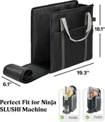 Carrying Bag for Ninja Slhie Machine FS301 & FS300, Portable Travel Tote Storage Bag with Front-Opening Design for Frozen Drink Maker, Thick Padded Protector for Machine Accessories