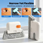 Magic Window Track Cleaner, 2026 Upgraded Handheld Cleaning Brh Set, for Window Slides Grooves, Tile Grout Lines, Shutter Slats, Car AC Vents & Narrow Gaps (Mix-3PCS)