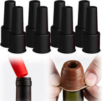 8 PCS Silicone Wine Stopper for Wine Bottles, Double-Layer Leakproof Seal, Reusable Sparkling Wine Bottle Stopper for Wine, Beer, Soda (Style D)