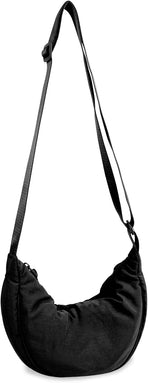 Nylon Crescent Crossbody Bag for Women Purses Trendy Men,Small Travel Sling Bag Hobo