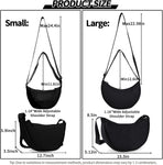 Nylon Crescent Crossbody Bag for Women Purses Trendy Men,Small Travel Sling Bag Hobo
