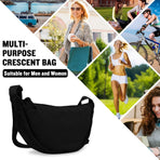 Nylon Crescent Crossbody Bag for Women Purses Trendy Men,Small Travel Sling Bag Hobo