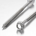 (200Pcs)#10x1-1/4 Self-Tapping Screws for Wood 410 Stainless Steel Hexagon Head Quick Tapping