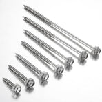 (200Pcs)#10x1-1/4 Self-Tapping Screws for Wood 410 Stainless Steel Hexagon Head Quick Tapping