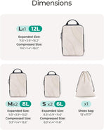 Compression Packing Cubes, 6 Set/4 Set/2 Set Travel Packing Cubes for Carry on Suitcases, Compression Suitcase Organizers Bag Set & Travel Cubes for Luggage, Lightweight Packing Organizers