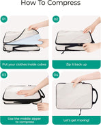 Compression Packing Cubes, 6 Set/4 Set/2 Set Travel Packing Cubes for Carry on Suitcases, Compression Suitcase Organizers Bag Set & Travel Cubes for Luggage, Lightweight Packing Organizers