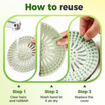 Hair Catcher Shower Drain, Silicone Sink Drain Strainer, Durable Easy Clean Drain Covers for Sink, Kitchen, Bathtub and Bathroom Drains (Set, 4 pcs)