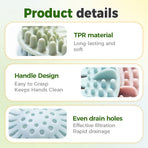Hair Catcher Shower Drain, Silicone Sink Drain Strainer, Durable Easy Clean Drain Covers for Sink, Kitchen, Bathtub and Bathroom Drains (Set, 4 pcs)