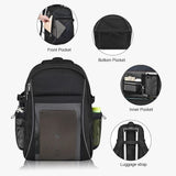 Heavy Duty X-Large Mesh Backpacks for Adults,Semi-Transparent college Backpacks with Rain cover for School, Beach, and Travel (X-Large) - Side View