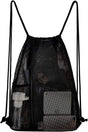 Heavy Duty Mesh Drawstring bag for Soccer Ball，Beach Toys -Drawstring Backpack Sports Gym Bag
