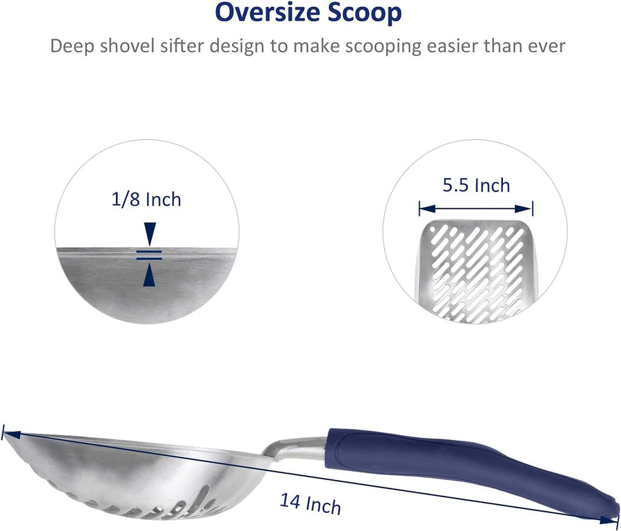 Premium Cat Litter Box and Shovel Set