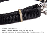 Stainless Steel Nylon Chain Martingale Collar Comfort Heavy Duty Large Dog Collar Escape Perfect for Training Walking Running and High Activities 250lb Pull Proved (Large, Black) - Side View