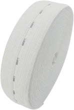 1 Inch by 32 Yard White Buttonhole Elastic Band Heavy Stretch High Elasticity Knit Elastic Band