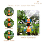 Irrigation Drippers 30pcs Drip Emitters for 1/4 Inch with Straight Coupling 360 Degree Micro Sprinkler Adjtable Drip Irrigation Heads Drippers for Garden Patio Lawn