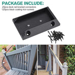 20pcs Deck Railing Brackets Connectors for 2x4 Railing Wood Post with 120pcs Wood Screws