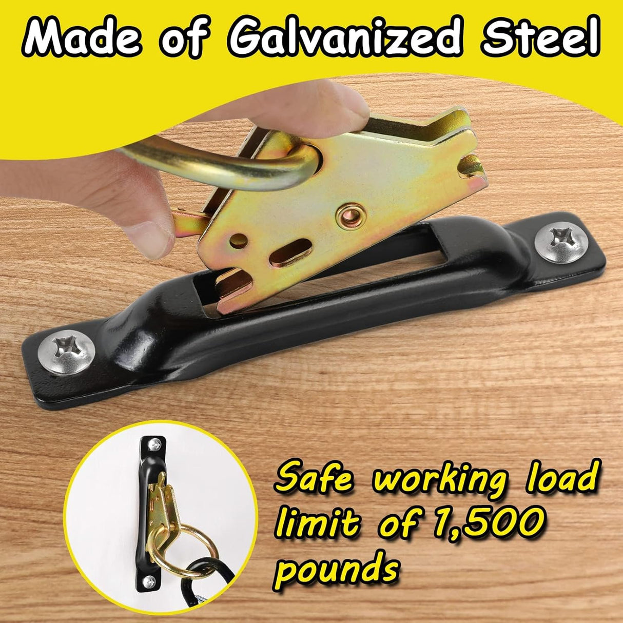 E-Track Wood Beam End Socket Accessories(10pcs) and E-Track O Ring Tie-Down Anchors(40pcs)