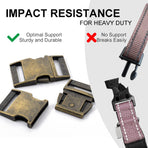CooBigo 10 Pack Bulk Dog Collar Hardware Metal Buckle 1 inch Webbing Backpack Buckle Replacement Backpack Strap Kit Prong Collar Clip Buckles(Bronze)