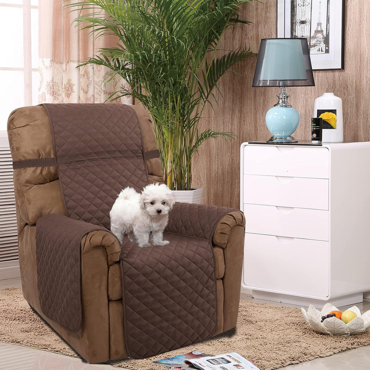 UNICE Home Sofa Cover Bundle Loveseat Cover Chair Cover (Sofa+Loveseat+Chair, Coffee)