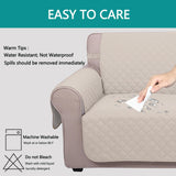 UNICE Home Reversible Sofa Cover Bundle Loveseat Cover(Sofa+Loveseat, Beige)