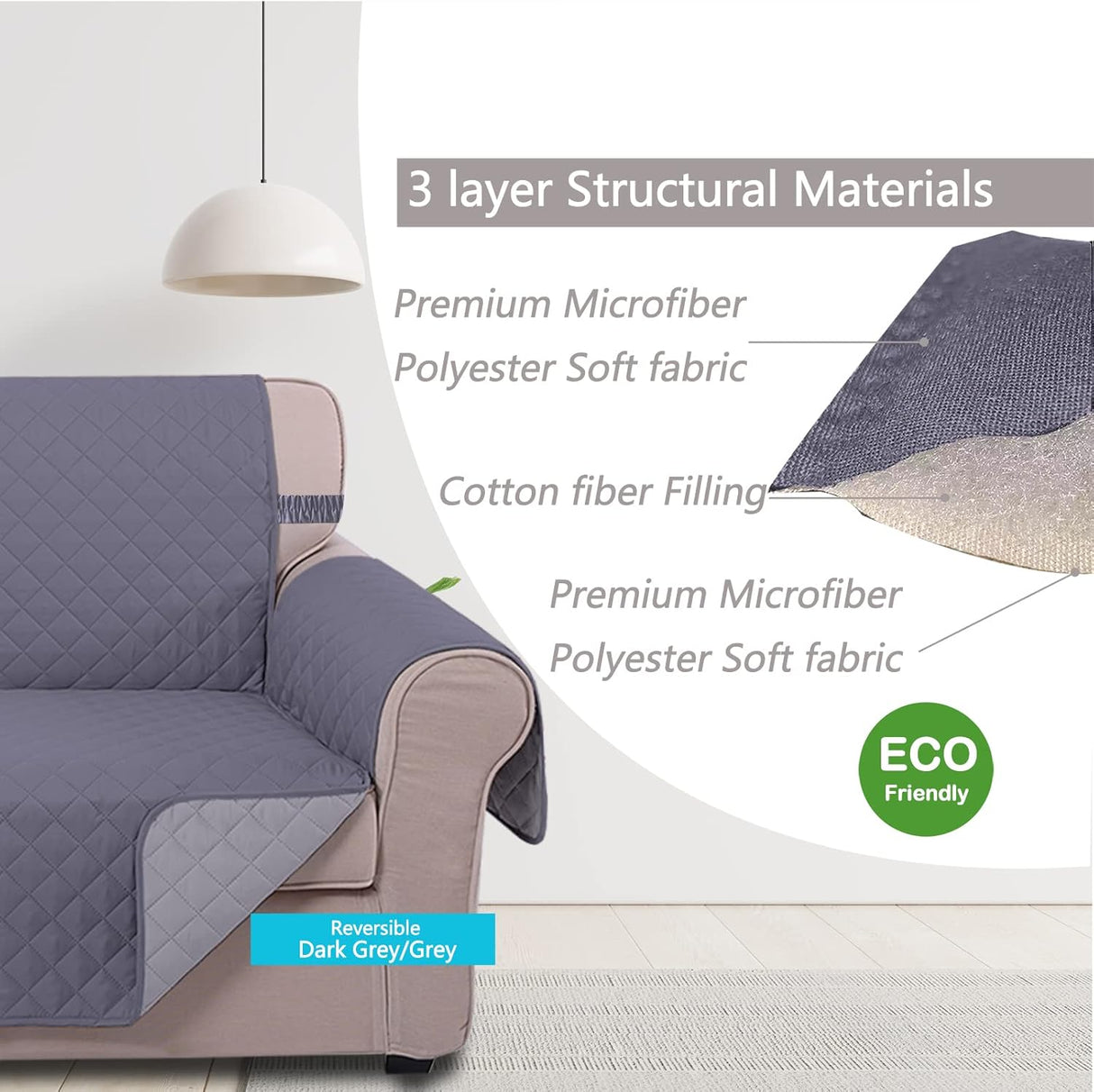 Reversible Sofa Cover Bundles with lovseat Cover