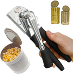 Crank Can Openers Manual,Heavy Duty Commercial Can Opener with Rubber-coated Long Handles