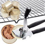 Crank Can Openers Manual,Heavy Duty Commercial Can Opener with Rubber-coated Long Handles